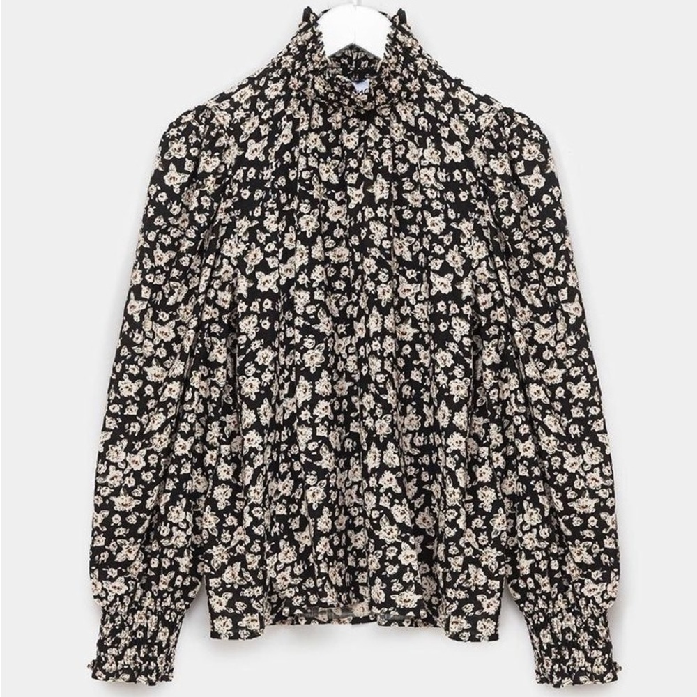 FRNCH XS Cihem black floral top